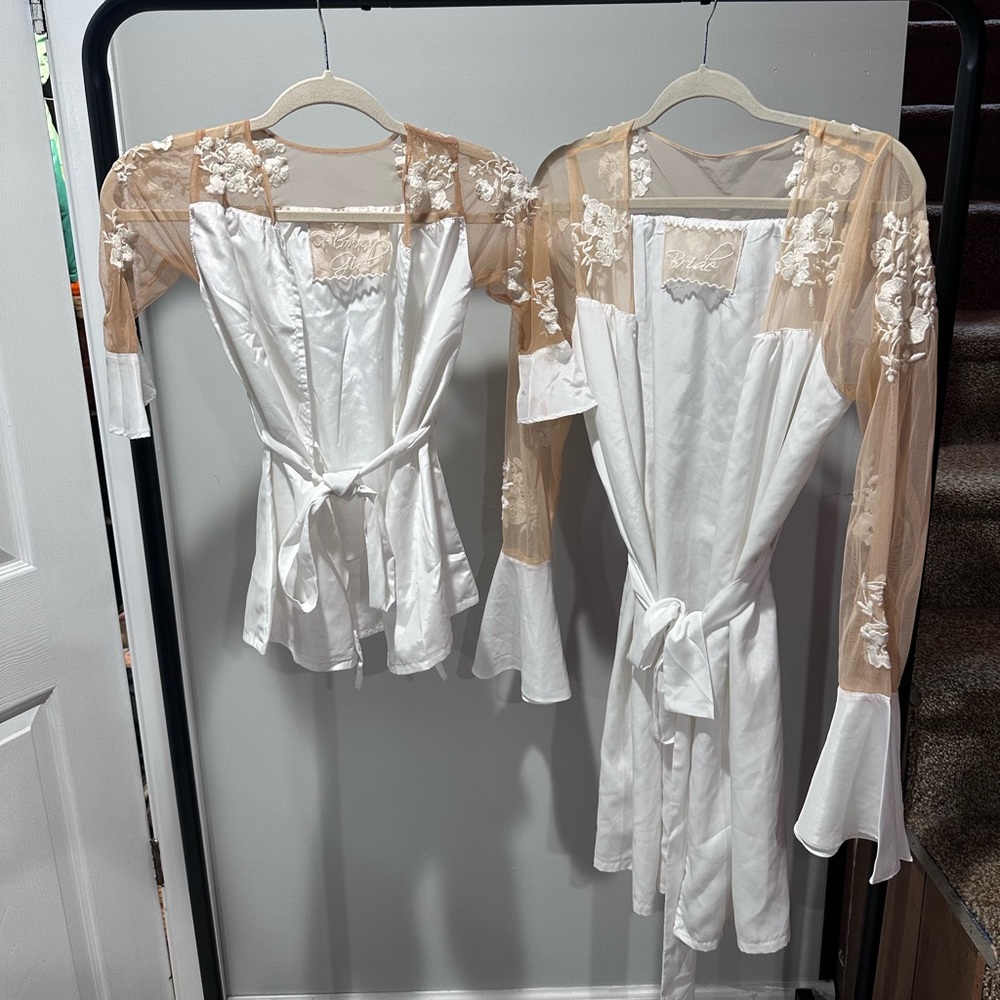 Robed With Love: matching Bride and Flower Girl Robes